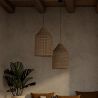 Buy Rattan Pendant Lamp, Boho Bali Style - Grau Natural 60491 - in the EU