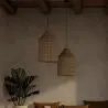 Buy Rattan Pendant Lamp, Boho Bali Style - Grau Natural 60491 - in the EU