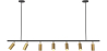 Buy Rail Ceiling Lamp - 7 Adjustable Gold Spotlights - 140CM - Lark Gold 60517 - in the EU