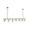 Buy Rail Ceiling Lamp - 7 Adjustable Gold Spotlights - 140CM - Lark Gold 60517 - in the EU