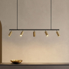Buy Rail Ceiling Lamp - 5 Adjustable Gold Spotlights - 110CM - Lark Gold 60518 - in the EU