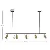 Buy Rail Ceiling Lamp - 5 Adjustable Gold Spotlights - 110CM - Lark Gold 60518 - in the EU