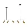 Buy Rail Ceiling Lamp - 5 Adjustable Gold Spotlights - 110CM - Lark Gold 60518 - in the EU