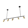 Buy Rail Ceiling Lamp - 5 Adjustable Gold Spotlights - 110CM - Lark Gold 60518 in the Europe