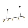 Buy Rail Ceiling Lamp - 5 Adjustable Gold Spotlights - 110CM - Lark Gold 60518 in the Europe