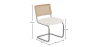 Buy Dining Chair Natural Rattan Lattice Back Boucle Design - Jya White 60537 in the Europe