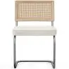 Buy Dining Chair Natural Rattan Lattice Back Boucle Design - Jya White 60537 - in the EU