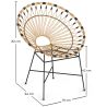 Buy Round Synthetic Rattan Outdoor Chair - Boho Bali Design - Monai Natural 60541 - prices