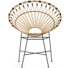 Buy Round Synthetic Rattan Outdoor Chair - Boho Bali Design - Monai Natural 60541 with a guarantee