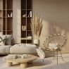 Buy Round Synthetic Rattan Outdoor Chair - Boho Bali Design - Monai Natural 60541 at MyFaktory
