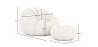 Buy Upholstered Armchair with Ottoman - White Boucle - Calera White 60542 at MyFaktory