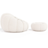 Buy Upholstered Armchair with Ottoman - White Boucle - Calera White 60542 in the Europe
