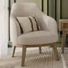 Buy Upholstered Dining Chair - White Boucle - Yenva White 60543 - prices