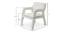Buy Upholstered Dining Chair - White Boucle - Larsa White 60544 home delivery