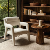 Buy Upholstered Dining Chair - White Boucle - Larsa White 60544 at MyFaktory
