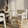 Buy Upholstered Dining Chair - White Boucle - Larsa White 60544 - prices