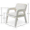 Buy Upholstered Dining Chair - White Boucle - Larsa White 60544 with a guarantee