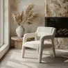 Buy Upholstered Dining Chair - White Boucle - Larsa White 60544 at MyFaktory