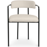 Buy Upholstered Dining Chair - White Boucle - Yara White 60546 - in the EU