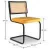 Buy Pack Industrial Wooden Table (220cm) & 8 Rattan and Velvet Mesh Chairs - Nema Mustard 60554 home delivery