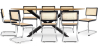 Buy Pack Industrial Wooden Table (220cm) & 8 Rattan Mesh Chairs - Lia Natural 60562 - prices
