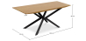 Buy Pack Industrial Wooden Table (220cm) & 8 Rattan Mesh Chairs - Lia Natural 60562 in the Europe
