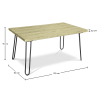 Buy Pack Hairpin Dining Table 120x90 & 4 Bouclé Upholstered Chairs - Bennett White 60571 at MyFaktory