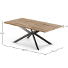 Buy Pack Industrial Wooden Table (200cm) & 8 Rattan and Velvet Mesh Chairs - Nema Mustard 60572 at MyFaktory