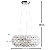 Buy Crystal Pendant Lamp 35cm  Transparent 53528 with a guarantee