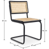 Buy Pack Industrial Wooden Table (200cm) & 8 Rattan Mesh and Black Wood Chairs - Canvas Black 60590 in the Europe