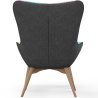 Buy Armchair with ottoman patchwork upholstery scandinavian design - Mero Multicolour 60535 in the Europe