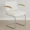 Buy Dining Chair Boucle Design with Armrest - Nui White 60540 - prices