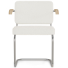 Buy Dining Chair Boucle Design with Armrest - Nui White 60540 at MyFaktory