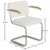 Buy Dining Chair Boucle Design with Armrest - Nui White 60540 - prices