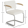 Buy Dining Chair Boucle Design with Armrest - Nui White 60540 with a guarantee