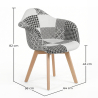 Buy Premium Design Amir chair White And Black - Patchwork  White / Black 60604 with a guarantee