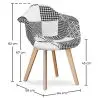 Buy Premium Design Amir chair White And Black - Patchwork  White / Black 60604 at MyFaktory