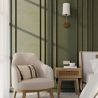 Buy Lamp Wall Light - Gold with Fabric Shade - Sawe Gold 60524 in the Europe