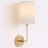 Buy Lamp Wall Light - Gold with Fabric Shade - Sawe Gold 60524 home delivery