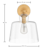 Buy Lamp Wall Light - Golden Metal and Crystal - Senda Transparent 60526 at MyFaktory