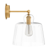 Buy Lamp Wall Light - Golden Metal and Crystal - Senda Transparent 60526 - in the EU