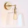 Buy Lamp Wall Light - Golden Metal and Crystal - Senda Transparent 60526 home delivery