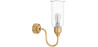 Buy Chandelier Lamp - Golden Wall Light - Rene Transparent 60527 - in the EU