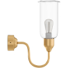 Buy Chandelier Lamp - Golden Wall Light - Rene Transparent 60527 in the Europe