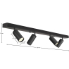 Buy Rail Ceiling Lamp - 4 Adjustable Spotlights - 90CM - Wada Black 60519 - in the EU