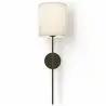Buy Lamp Wall Light - Black with Fabric Shade - Norman Black 60525 - in the EU