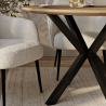 Buy Round Dining Table - Industrial - Wood and Metal - Alise Natural wood 60609 in the Europe
