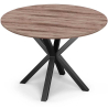 Buy Round Dining Table - Industrial - Wood and Metal - Alise Natural wood 60609 - in the EU