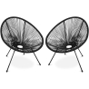 Buy  Pack Acapulco Chair x2 - Black Legs - New edition Black 60611 in the Europe