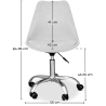 Buy Upholstered Desk Chair with Wheels - Tulipe Light grey 60613 - in the EU